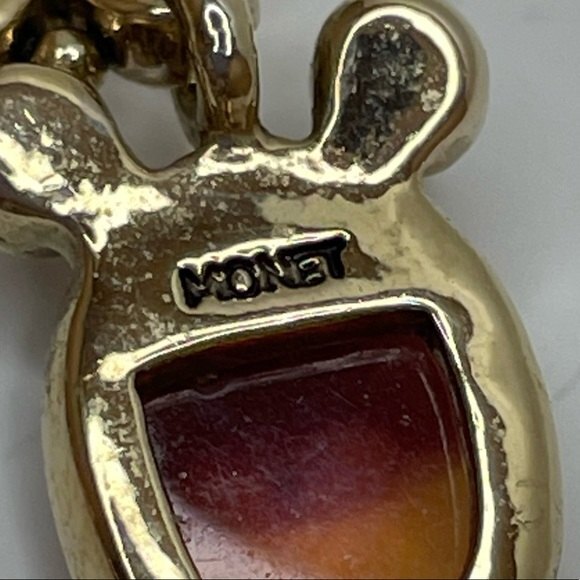 Monet Bracelet Gold Tone with Duo Color Cabochons - Picture 4 of 6